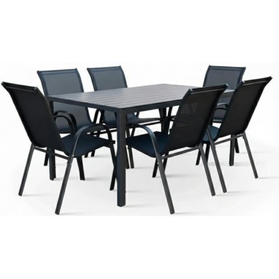 Vikio DK304 antracit Venkovní zahradní set 150x90 pro 6 osob – Hledejceny.cz