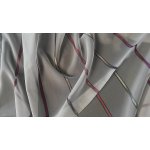 Záclona voál šedý a fialový pruh výška 180cm – Zboží Mobilmania