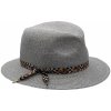 Klobouk Luxusní dámský nemačkavý modrý klobouk Fedora ručně šitý UV faktor 80 Mayser Nane
