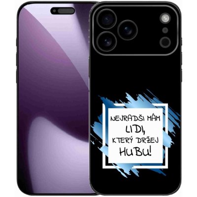 mmCase na iPhone 17 Pro Max - vtipný text 7 bíločerné pozadí – Zboží Mobilmania