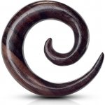 Šperky4U roztahovák do ucha dřevo spirála EP1029-08 – Zboží Dáma