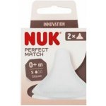 Nuk Perfect Match Cumlík na láhev silikonový 0+ natural 2 ks – Zboží Mobilmania