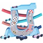 Dudlu Autodráha s rampami set 8 dílů 4 překlápěcí autíčka v krabici – Zboží Dáma