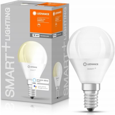 Ledvance Chytrá LED žárovka SMART+ WIFI, E14, 5W, P40, 470lm, 2700K, teplá bílá SMART+ WIFI