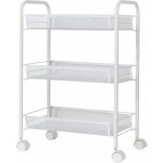 MOBILNÍ KNIHOVNA KUCHYŇSKÝ STŮL BÍLÁ AG952A – Zboží Dáma MOBILNÍ KNIHOVNA KUCHYŇSKÝ STŮL BÍLÁ AG952A – Zboží Dáma