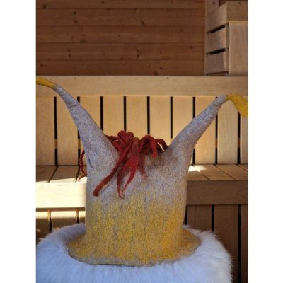 Saunový mág Klobouk žlutobílý – Sleviste.cz