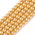 Voskované perly třídy A - zlatá - Ø 6 mm - 10 ks – Hledejceny.cz