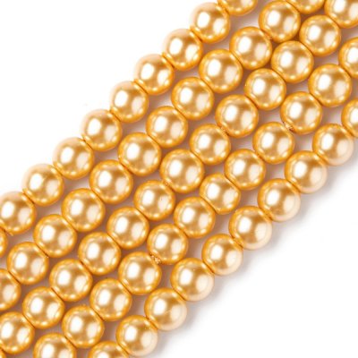 Voskované perly třídy A - zlatá - Ø 6 mm - 10 ks – Hledejceny.cz