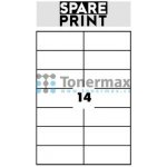 Spare Print Premium A4 14 etiket 105x42,3 mm 100 archů bílé – Hledejceny.cz