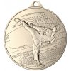 Sportovní medaile Designová kovová medaile Karate Stříbro 4,5 cm