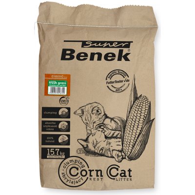 Benek Super Corn Cat čerstvá tráva 25 l 15,7 kg – Zbozi.Blesk.cz