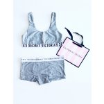 Victoria's Secret Grey Bralette a kalhotky Shortie set 2 ks Šedá – Hledejceny.cz