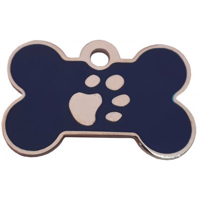 Bafpet Jednostranná psí známka kostička Modrá Jednostranná 1,5 x 2,5cm 11M – Zboží Mobilmania