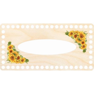 Dřevěný svět online Víko na kapesníky 24 x 12 cm Slunečnice – Zboží Dáma Dřevěný svět online Víko na kapesníky 24 x 12 cm Slunečnice – Zboží Dáma