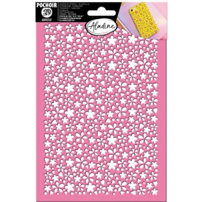 Aladine Silikonová samolepicí šablona Aladine 3D, A5 Kytičky – Hledejceny.cz