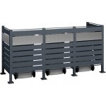 Westmann Planum 3 plechový 250 x 90 x 120 cm antracit – Zboží Dáma