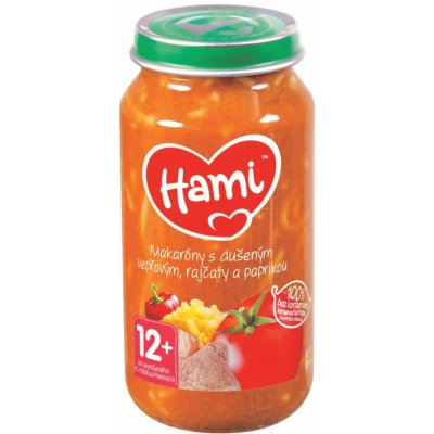 Hami Makaróny s dušeným vepřovým rajčaty a paprikou 250 g – Zbozi.Blesk.cz