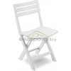Zahradní židle a křeslo Židle skládací BIRKI - bílá
