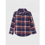 GAP Baby flanelová košile tmavě modrá – Zboží Dáma