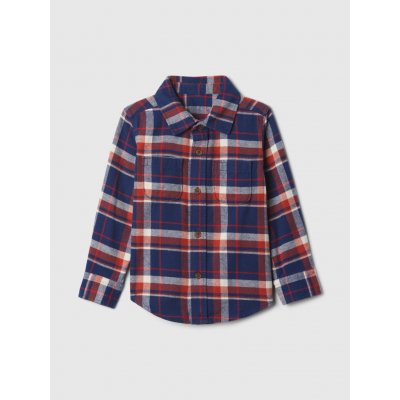 GAP Baby flanelová košile tmavě modrá – Zboží Dáma