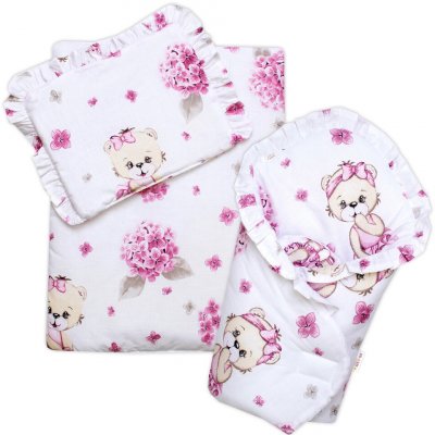 Baby Nellys zavinovačka peřinka a polštářek Míša Baletka růžová – Hledejceny.cz