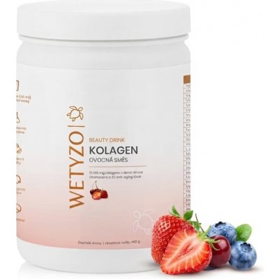 WETYZO Kolagen Beauty Drink s vitamíny Ovocná směs 460 g – Hledejceny.cz