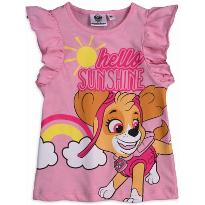 Dívčí tričko PAW PATROL SUNSHINE růžové – Zboží Dáma
