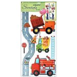 Anděl Přerov Samolepky na zeď dětský metr silnice s auty 70x33cm AP10098 – Zboží Dáma