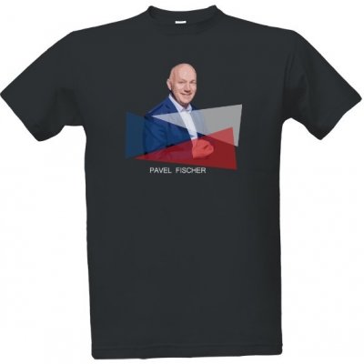 tričko s potiskem Prezident Fischer pánské Šedá