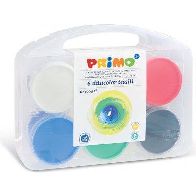 PRIMO Sada prstových barev na textil 6 x 100 g – Zboží Mobilmania
