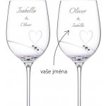 Dekorant Sklenice na víno SE JMÉNY s kamínky Swarovski Romance – Hledejceny.cz