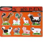 Melissa & Doug puzzle se zvuky Zvířata na farmě – Zboží Dáma