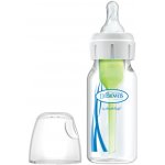 Dr. Brown's kojenecká láhev Options Narrow anti Colic skleněná bílá se silikonovým dudlíkem level1 1 ks 120ml – Hledejceny.cz