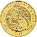  The Royal Mint zlatá mince The Lion of England The Royal Tudor Beasts Royal Mint 2022 1 oz