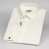 Pánská Košile AMJ košile s dlouhým rukávem Smetanová JDA016MK