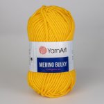 Pletací příze YarnArt MERINO BULKY 586 žlutá, 100g/100m