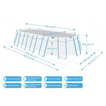 Intex Prism Frame Oval 610 x 305 x 122 cm 26798