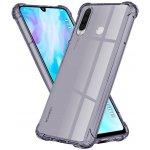 Techsuit – Shockproof Clear Silicone průhledný odolný silikonový kryt pro Huawei P30 Lite / P30 Lite New Edition – kouřově černý – Zboží Živě