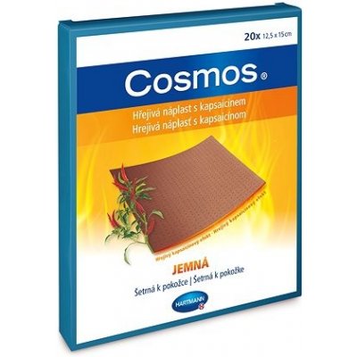 COSMOS Hřejivá na bolest zad, jemná s kapsaicinem 20 ks 12,5 x 15 cm – Zboží Mobilmania