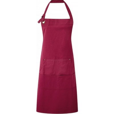 Premier Workwear Těžká odolná plátěnná zástěra s oversize očky pro upevnění kolem krku Vínová 72x86cm PW137 – Hledejceny.cz