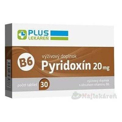 Plus Lékárna Pyridoxin 20 mg Vitamín B6 30 tablet – Hledejceny.cz
