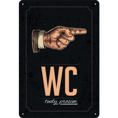 Postershop Plechová cedule: WC - 20x30 cm – Zboží Mobilmania