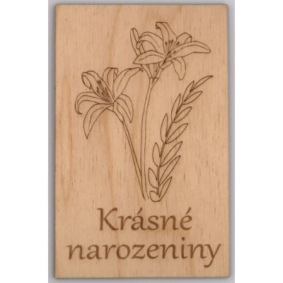 Dřevěné přání - Krásné narozeniny – Hledejceny.cz