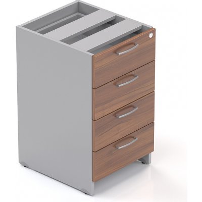 Designový NÁBYTEK 4 zásuvkový Komfort ořech šedá – Zboží Dáma