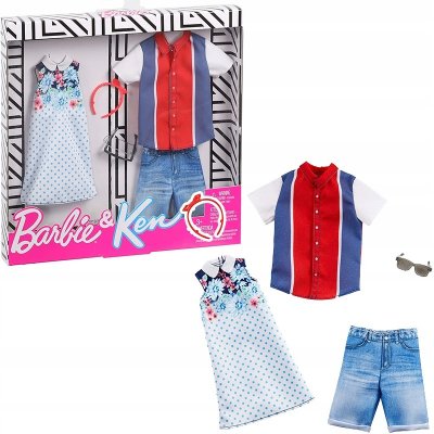 Mattel Barbie a Ken oblečení 2-balení GHX68 – Zboží Mobilmania