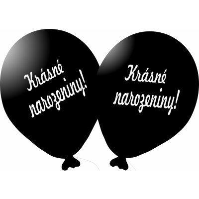 Balonky.cz Balónek černý Krásné narozeniny! – Zboží Mobilmania