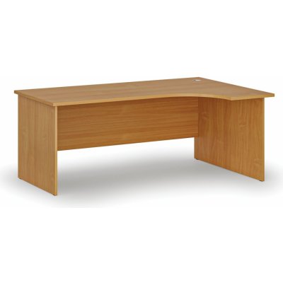 PRIMO Kancelářský rohový pracovní stůl WOOD, 1800 x 1200 mm, pravý, buk – Zboží Mobilmania