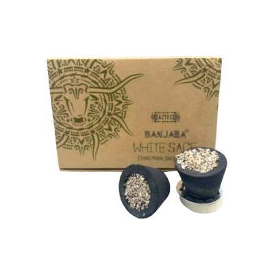Banjara Vonná pryskyřice pro vykuřování v rychlozápalných pohárcích White Sage bílá šalvěj 6 ks – Zboží Mobilmania