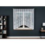 Dekorační oblouková krátká záclona na žabky WANDA 160 bílá 300x160 cm MyBestHome – Hledejceny.cz
