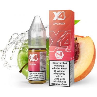 X4 Bar Juice Apple Peach 10 ml 10 mg – Hledejceny.cz